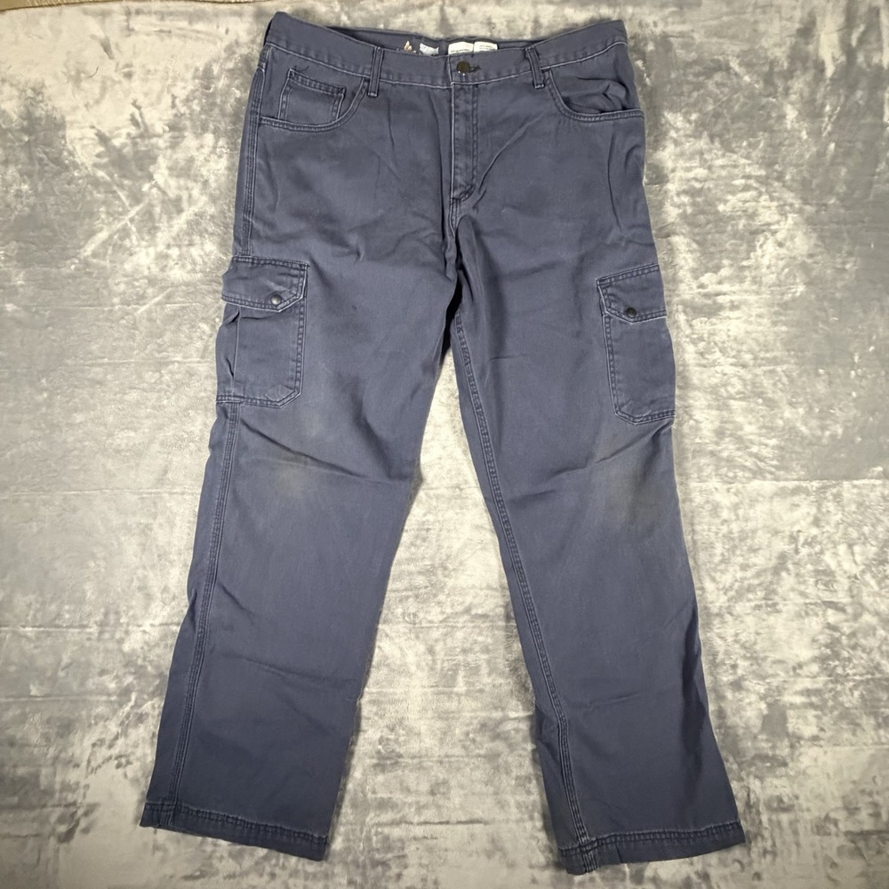 Lapco FR Pants Men's 38x32 Navy Cargo 9oz Cotton Twill Moisture Management